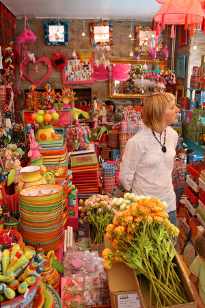 Colourful little shops in Quimper